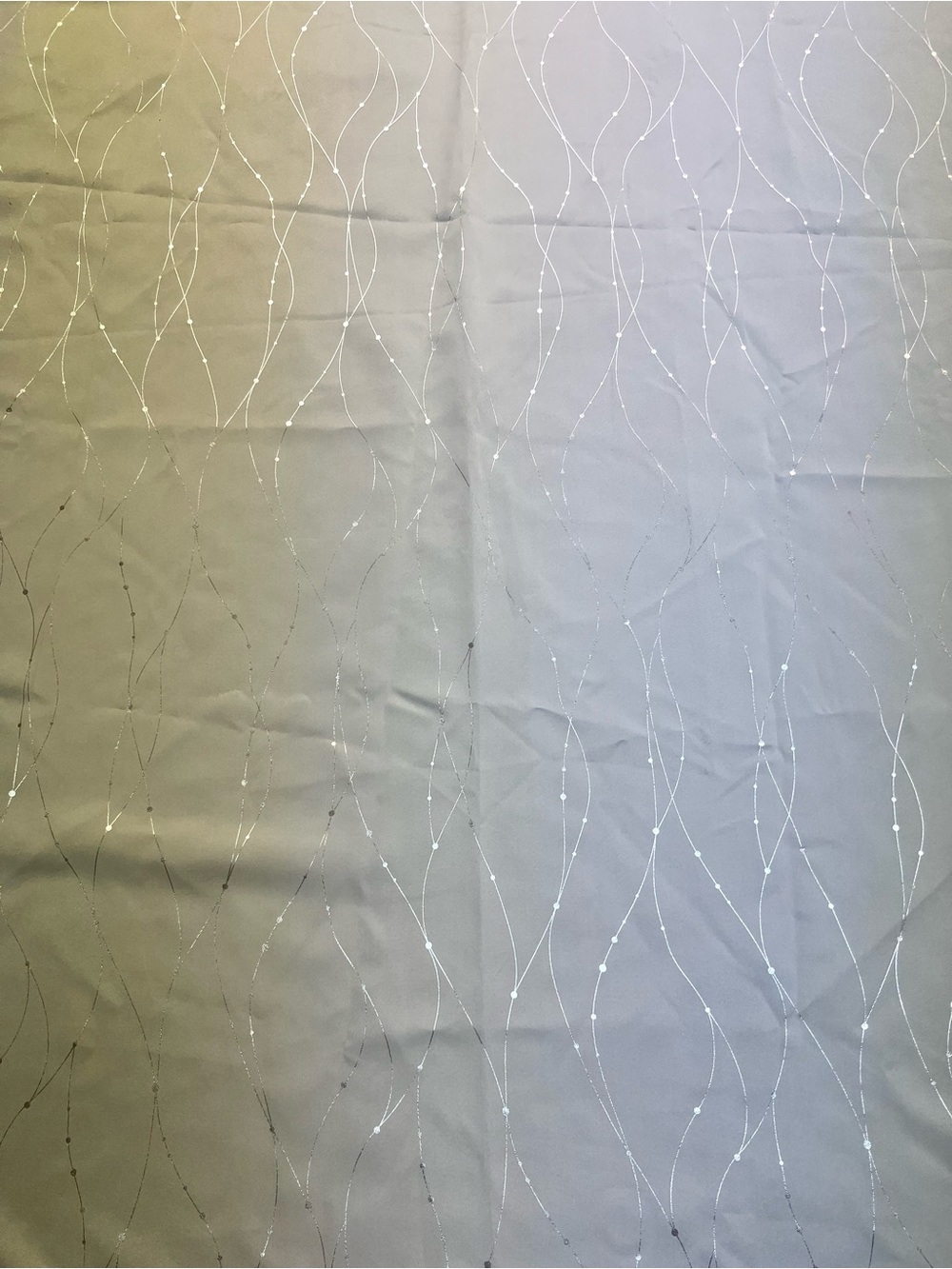 Silver Wave Sheer Curtain Panel